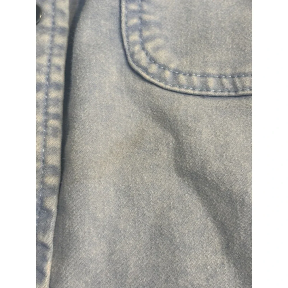Denim & Co. Button Down Shirt Jacket Long Sleeve Casual Top‎ Medium